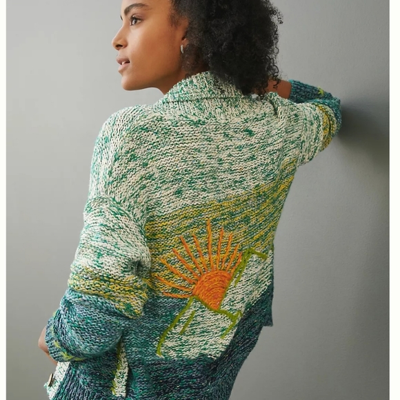 Sunset Embroidered Cardigan 